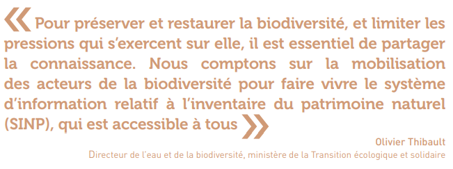 Citation Olivier Thibault, directeur de l'eau et de la biodiversité, MTE